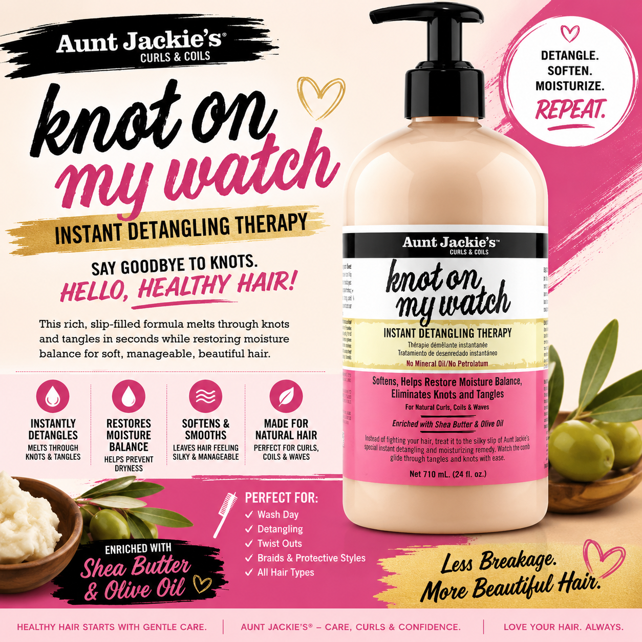 Aunt Jackies Knot On My Watch Detangler 24 Oz