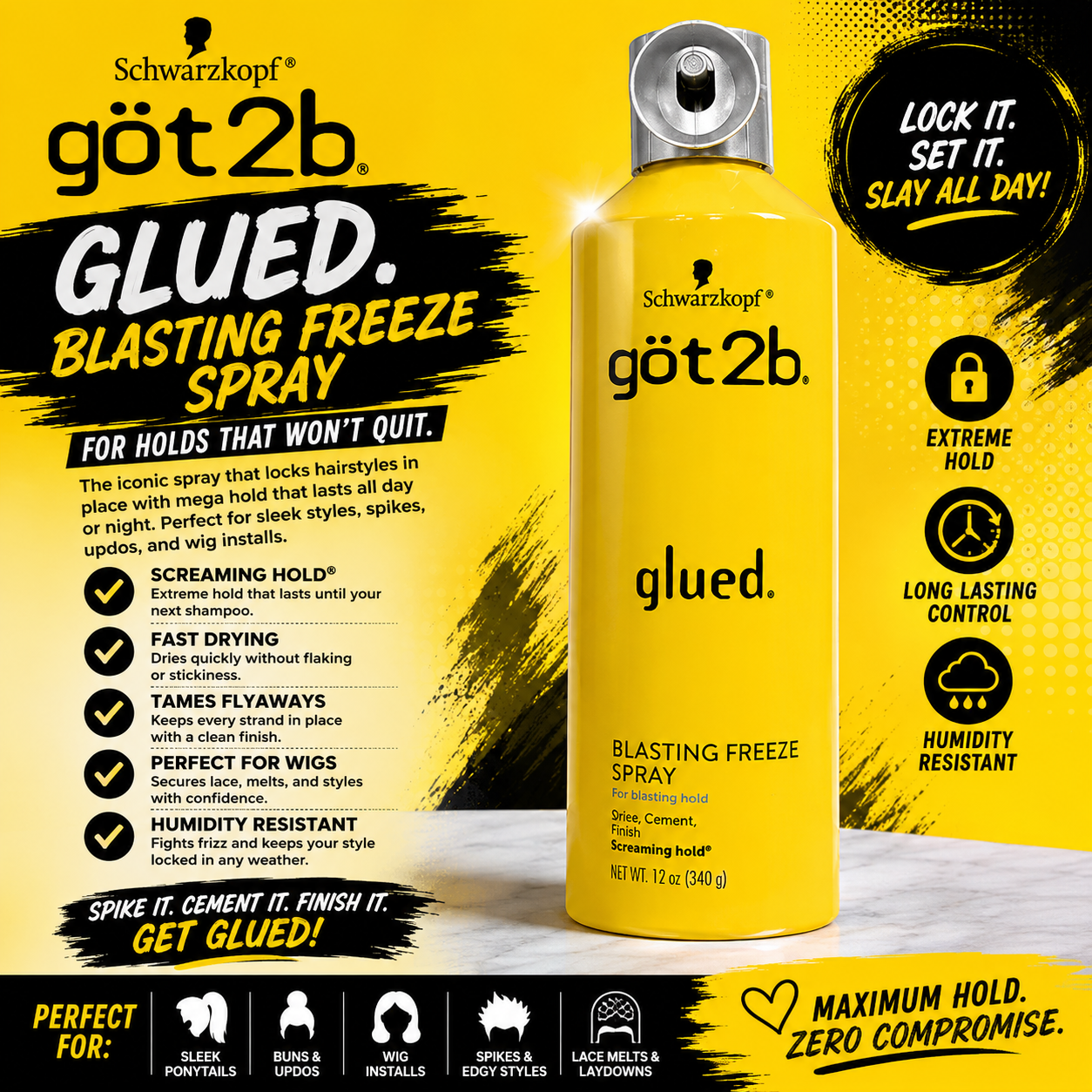 GOT 2 B GLUED FREEZE SPRAY 12 oz